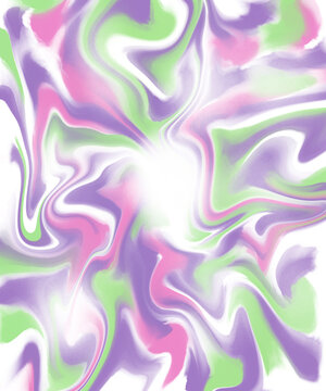 Abstract Swirls of Purple, Pink, and Green