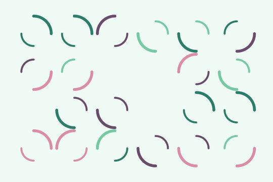 Abstract Line Maze Background in Green Purple and Pink