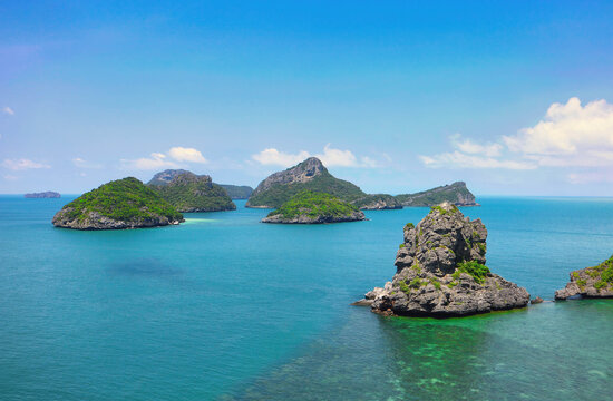 Island landscape in Ang Thong Marine National Park, Ko Samui, Thailand, Asia..