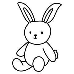 Fototapeta premium Cute duck and rabbit toy element illustration design. baby toy doodles