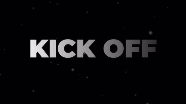 Digital Countdown Animation from Three to Kick Off Text