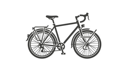 Fototapeta premium Black bicycle with metal frame.