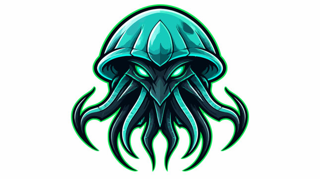 Mysterious Glowing Jellyfish Creature with Tentacles.