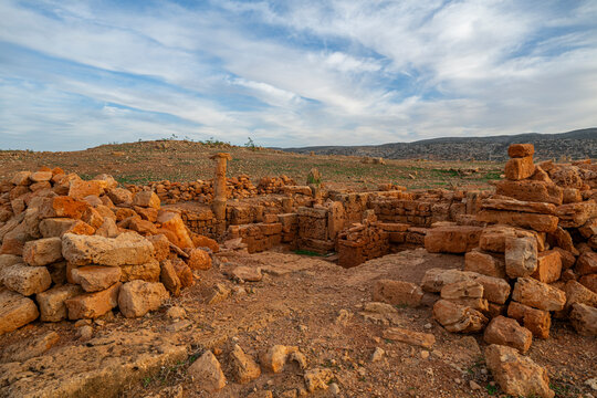 Exploration of ancient remains in Apollonia, a site in Eastern Libya capturing the essence of its historical significance