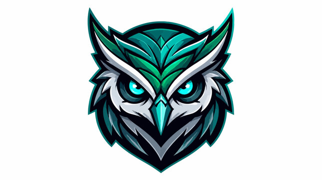 Stylized Owl Head Logo Design.