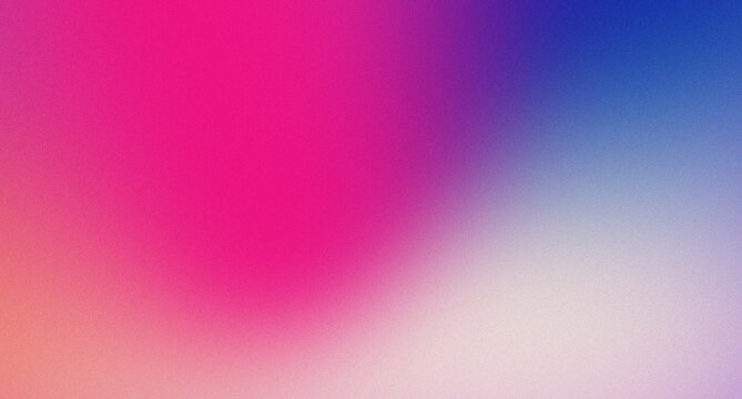 Dynamic color blend of bright pink and deep blue with a soft transition and light grain texture for a vibrant background.