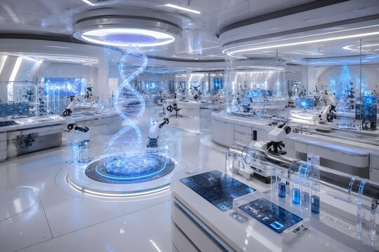 Future AI Medical Research Center with Intelligent Healthcare Technology