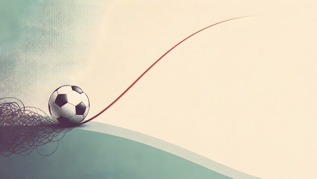 sports football conceptual advertising illustration of tangled confusion transforming into clear direction and improved strategy

