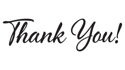 Elegant handwritten thank you message in cursive script on transparent background for greeting cards and designs © rayhanbd.net