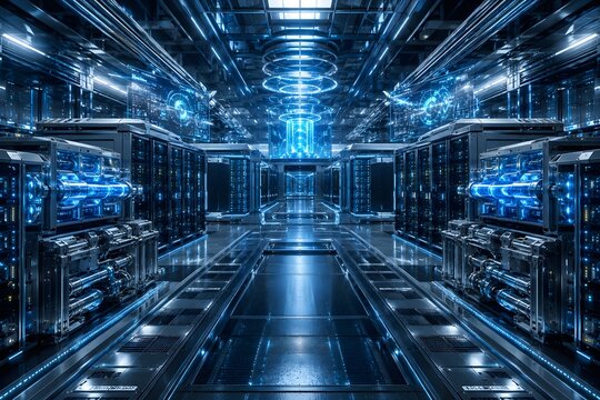 Future AI Data Center 2050 with Quantum Cloud Computing Infrastructure