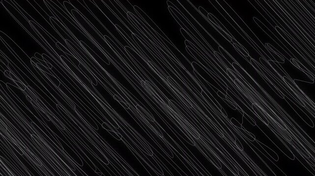 Animated Dense White Pencil Diagonal Scribble texture overlay. 4K Video