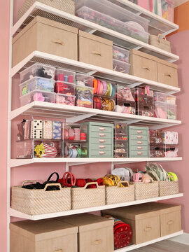 Organized Creative Studio Prop Closet and Storage System