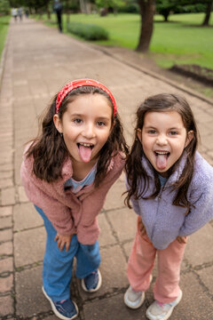 Playful Kids Having Fun Outdoors Together