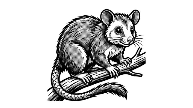 Detailed illustration of a small rodent.