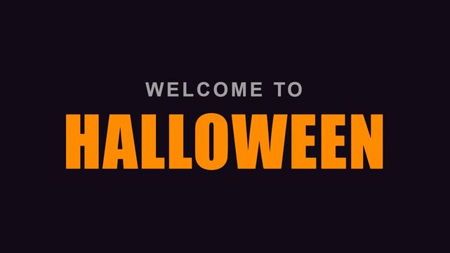 Welcome to Halloween video frame sequence montage.