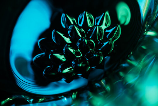 Abstract background with shapes in UV light