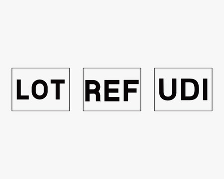Lot Ref Udi Product Label Icon Set