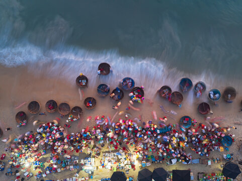 Aerial Fish Trading Scene