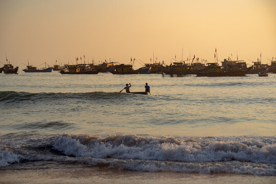 Coracle Boat at Sunrise