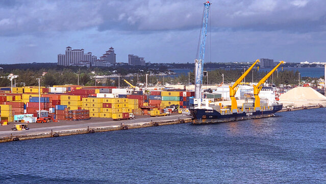 Feeder Ship at Nassau Container Port Arawak Cay Nassau Bahamas Commonwealth   . 06.30.26