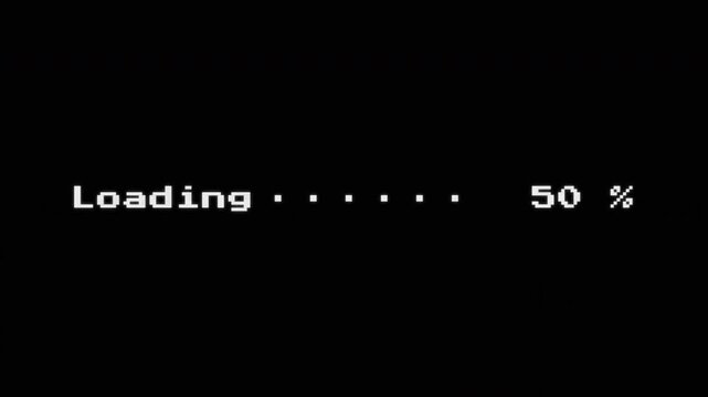 Retro 8bit Loading Screen with Percentage Counter