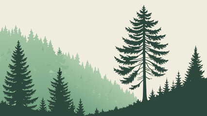 Obraz premium christmas trees background