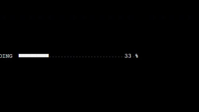 8-Bit Retro Loading Bar with Percentage Counter