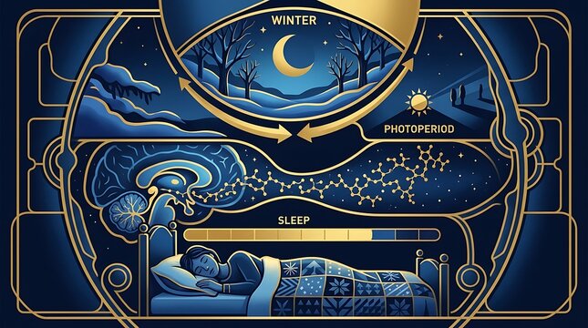 Neural processes of sleep during winter photoperiod cycle