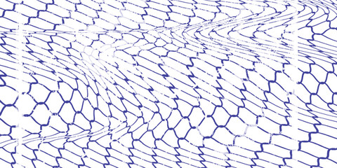 Abstract blue distorted grunge mesh pattern on white background. for sportswear or soccer goal, volleyball net, basket ball hoop, hockey, athletics. Mesh modern net. vector eps10 © Tamamul Khair895