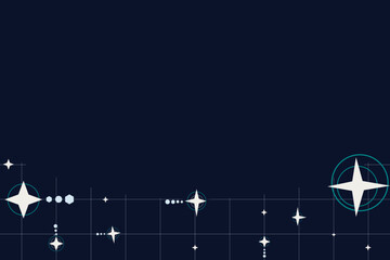 Server node constellation grid forming a horizontal bottom layout. Modern winter holiday corporate matrix data background template. © The Flat Lab