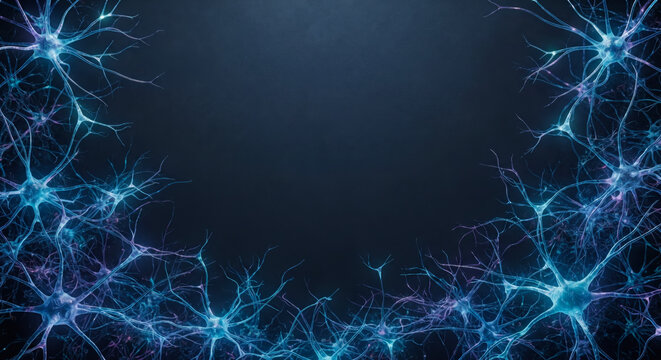Abstract Premium AI Neural Fiber Background Illustrating Deep Learning Nodes