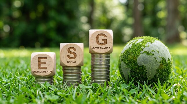 Esg pillars social governance environmental stacked icons