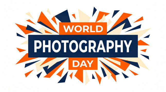 World photography day vibrant colorful abstract banner design