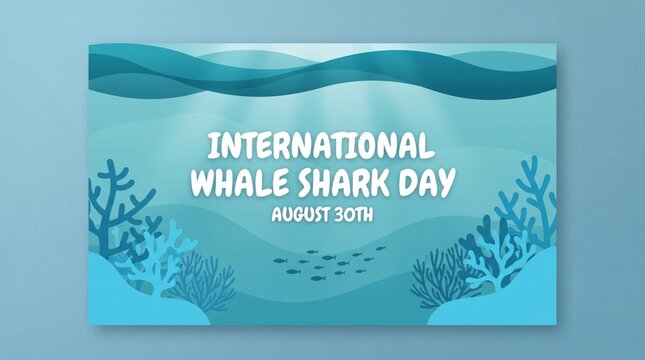 International whale shark day celebration banner