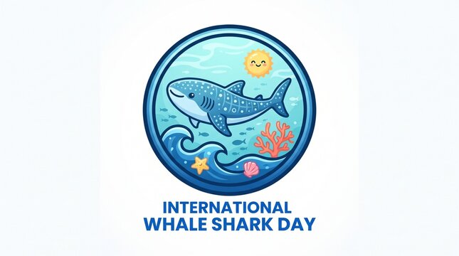 Whale shark illustration for international whale shark day