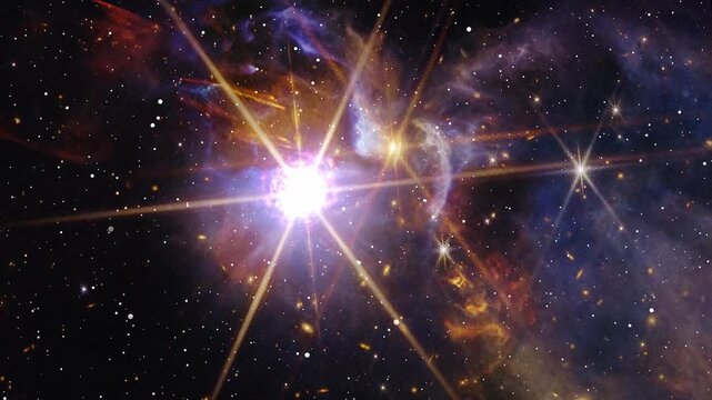 Exploding Star In The Deep Space Universe