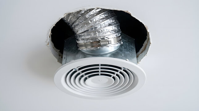 flexible hvac duct installation | ceiling air diffuser connection | residential ventilation system maintenance | indoor air quality improvement