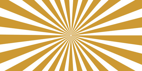 Fototapeta premium Abstract golden sunburst pattern with radiating lines emanating from a central point, creating a dynamic and energetic visual effect.