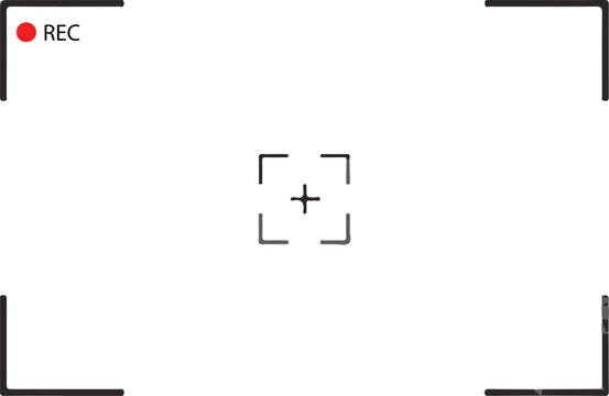 Camera viewfinder interface with crosshairs.
