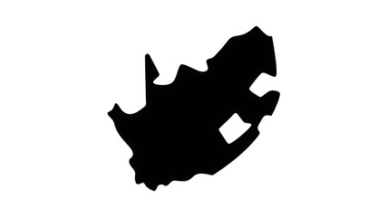 South Africa map silhouette against a plain setting symbolizing national identity and travel © CREATIVIT.XO