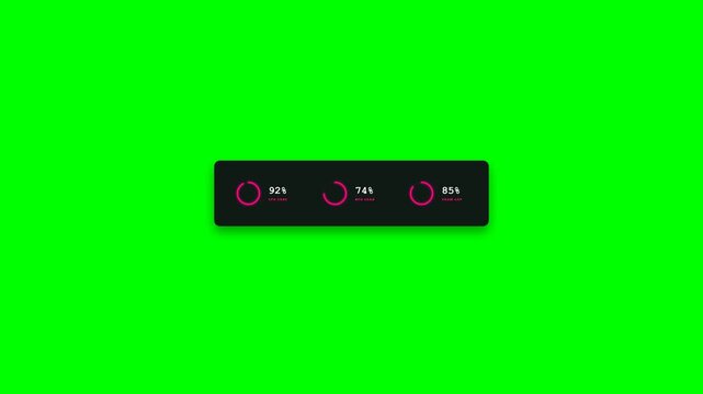 A sleek black remote control with red accents lies on a bright green background.