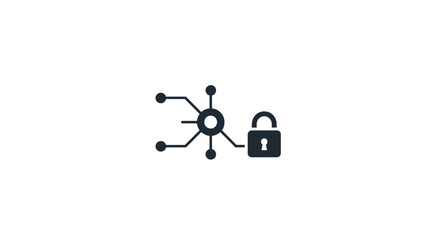 Network security padlock icon symbol. © Gendeng