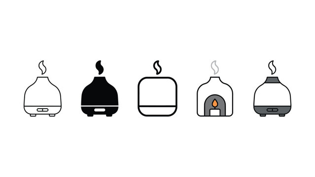 Essential oil diffusers in various styles and colors for relaxation and aromatherapy needs
