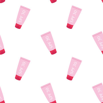 seamless pattern with sunscreen