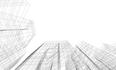 Fototapeta premium abstract background with skyscrapers in the city