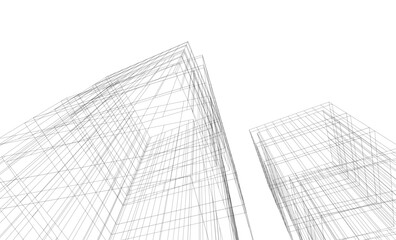 Fototapeta premium abstract background with skyscrapers in the city