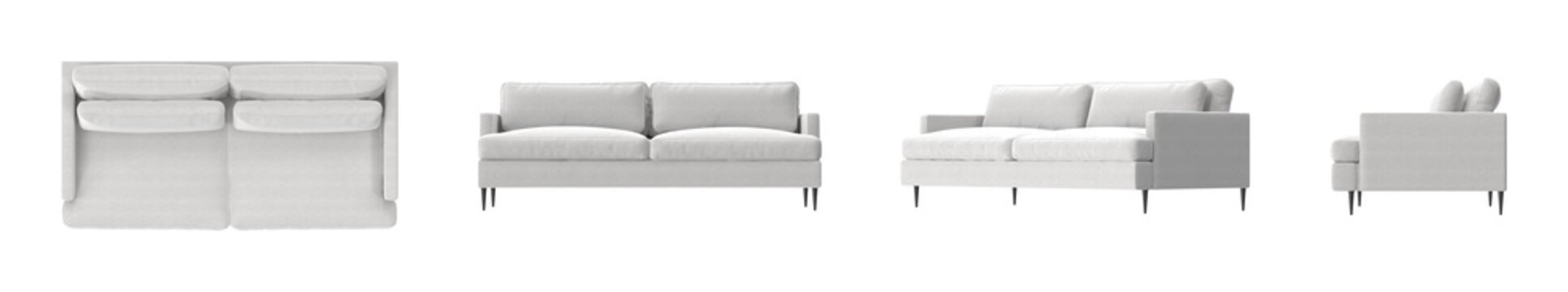 Modern minimalist modular sofa design for contemporary living spaces