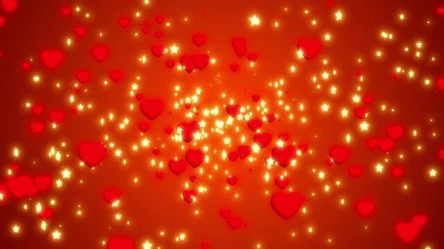 4K resolution video of a floating red heart, used in auspicious events such as weddings and Valentine's Day.