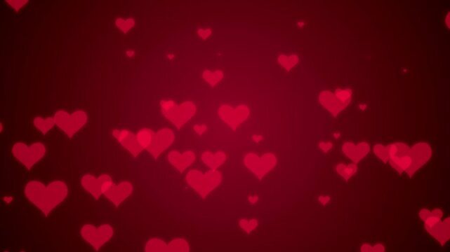 4K resolution video of a floating red heart, used in auspicious events such as weddings and Valentine's Day.