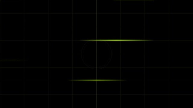 acid green and black pulsing line vector background